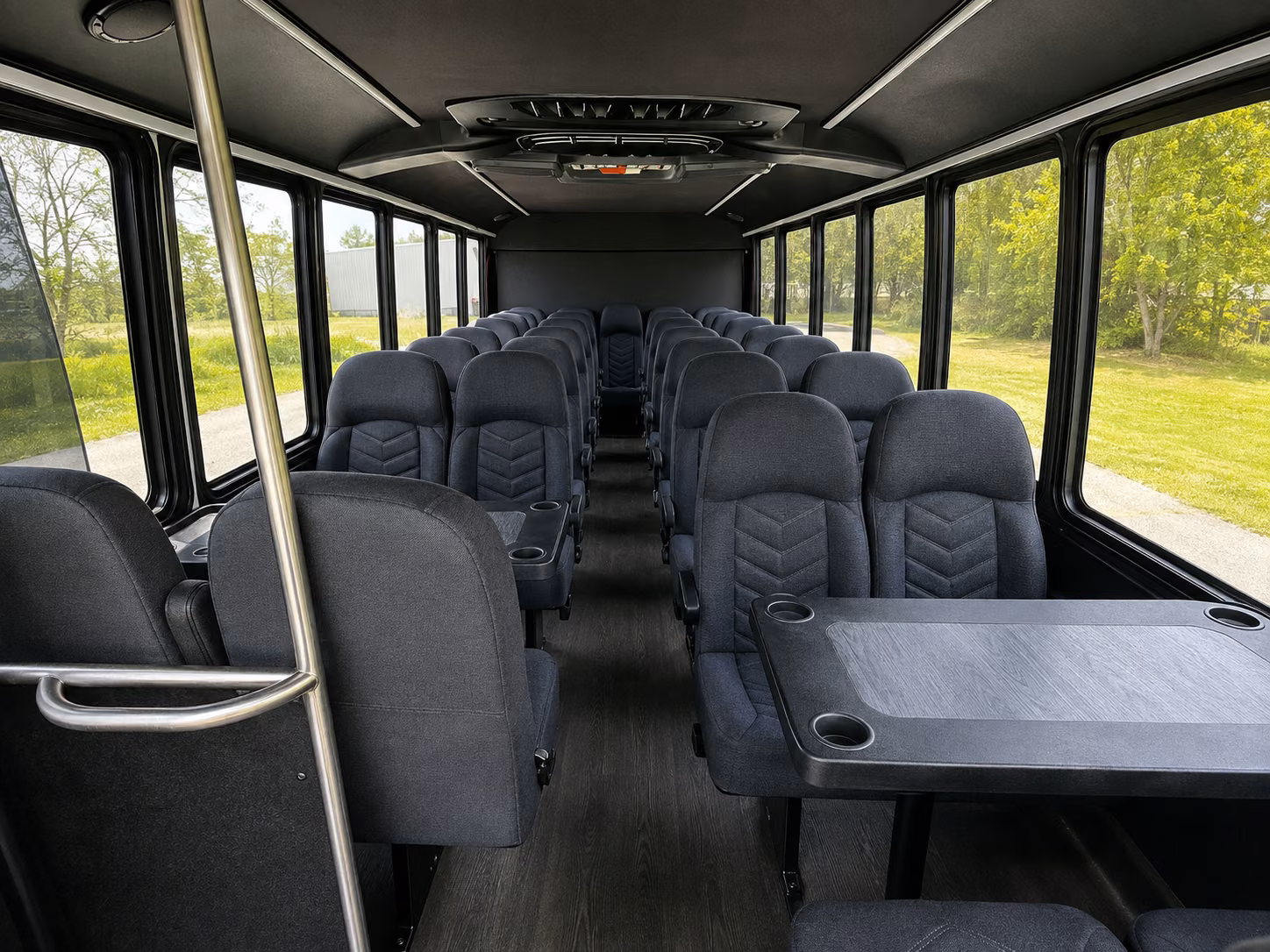 newport news 18 passenger minibus interior