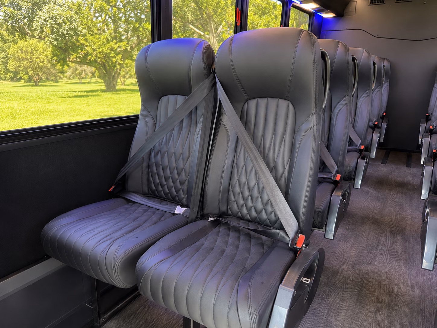 newport news 20 passenger minibus inside