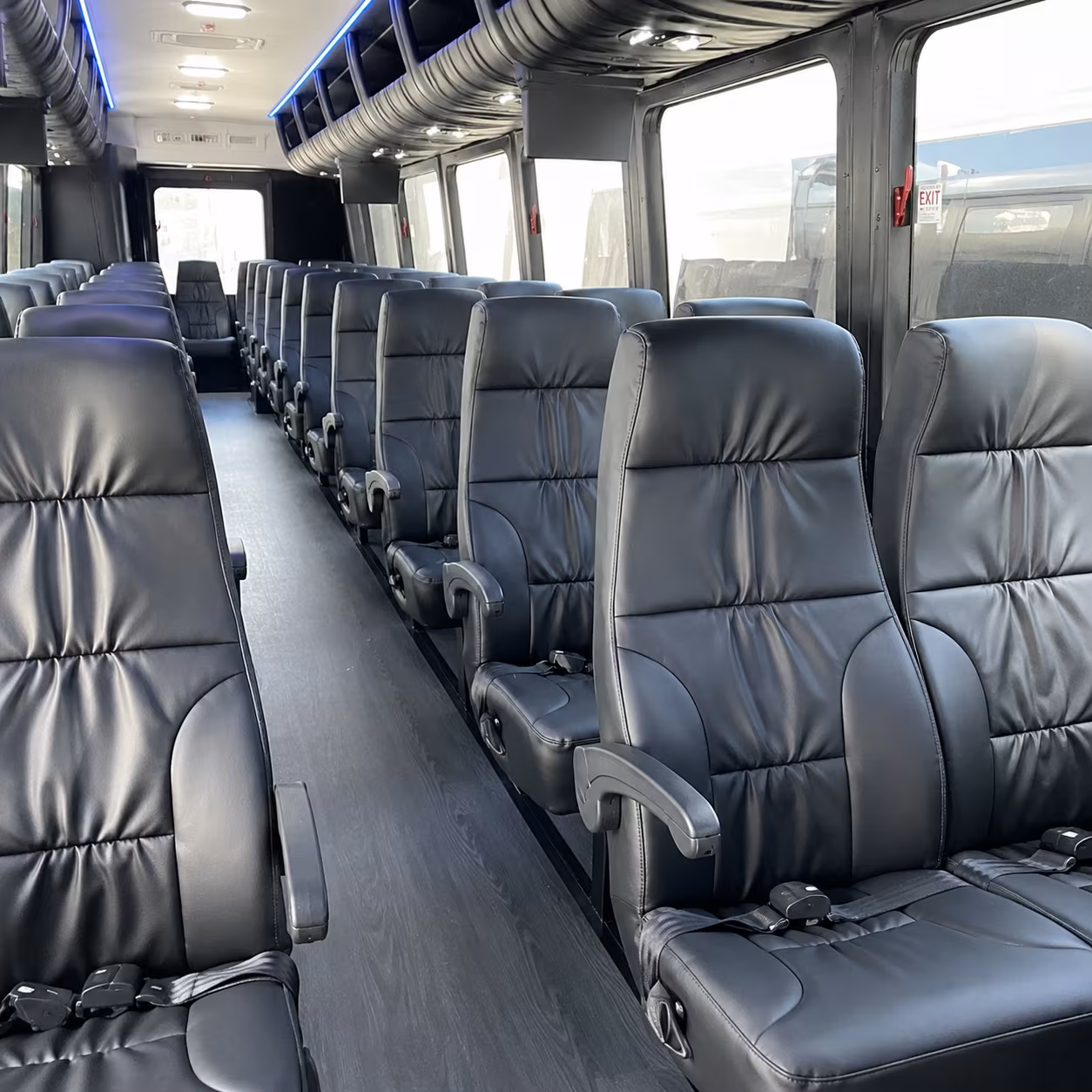 newport news 25 passenger minibus interior