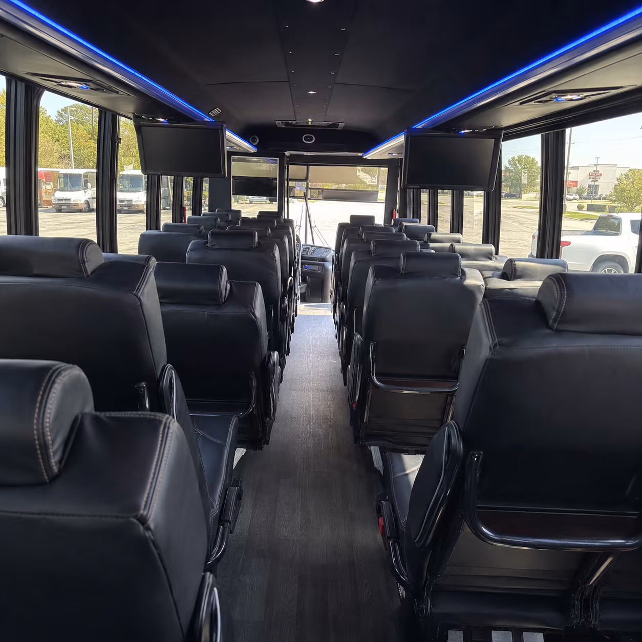 newport news 28 passenger minibus inside