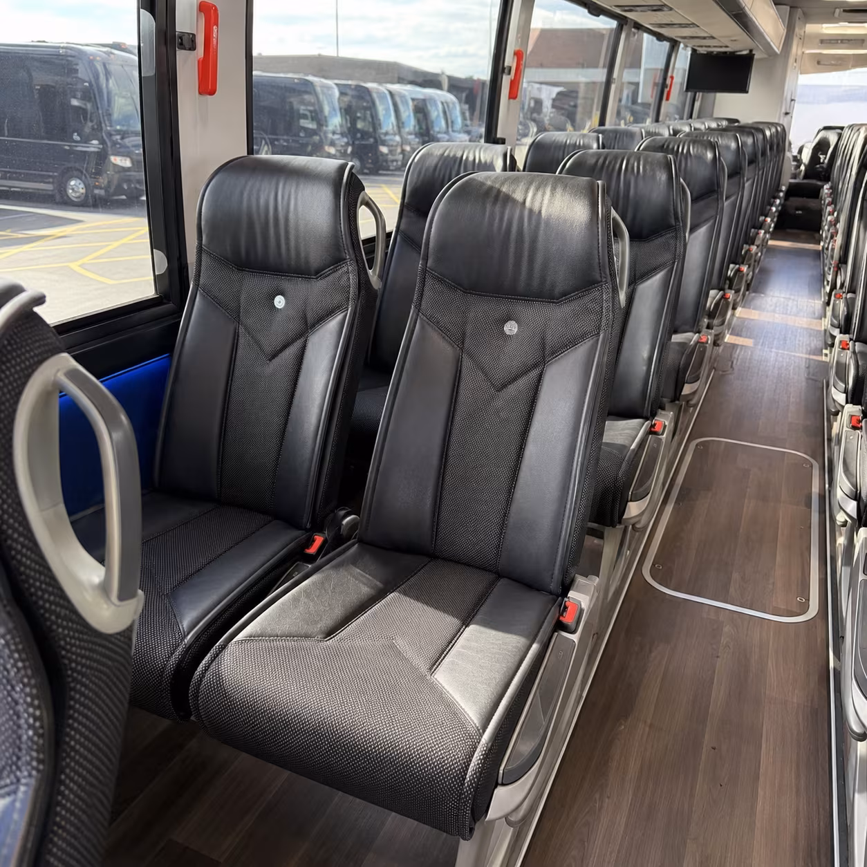 newport news 40 passenger charter bus interior