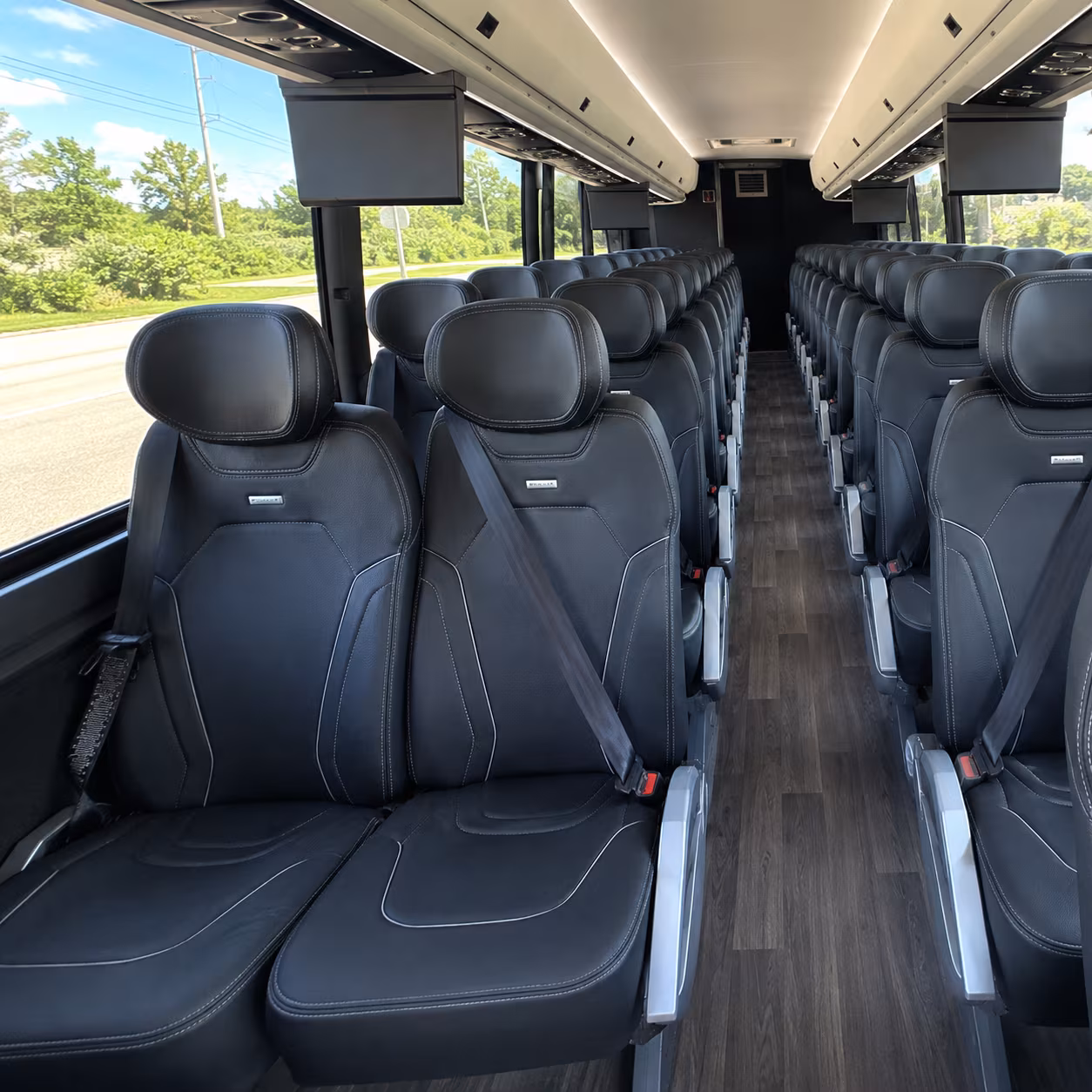 newport news 47 passenger charter bus inside