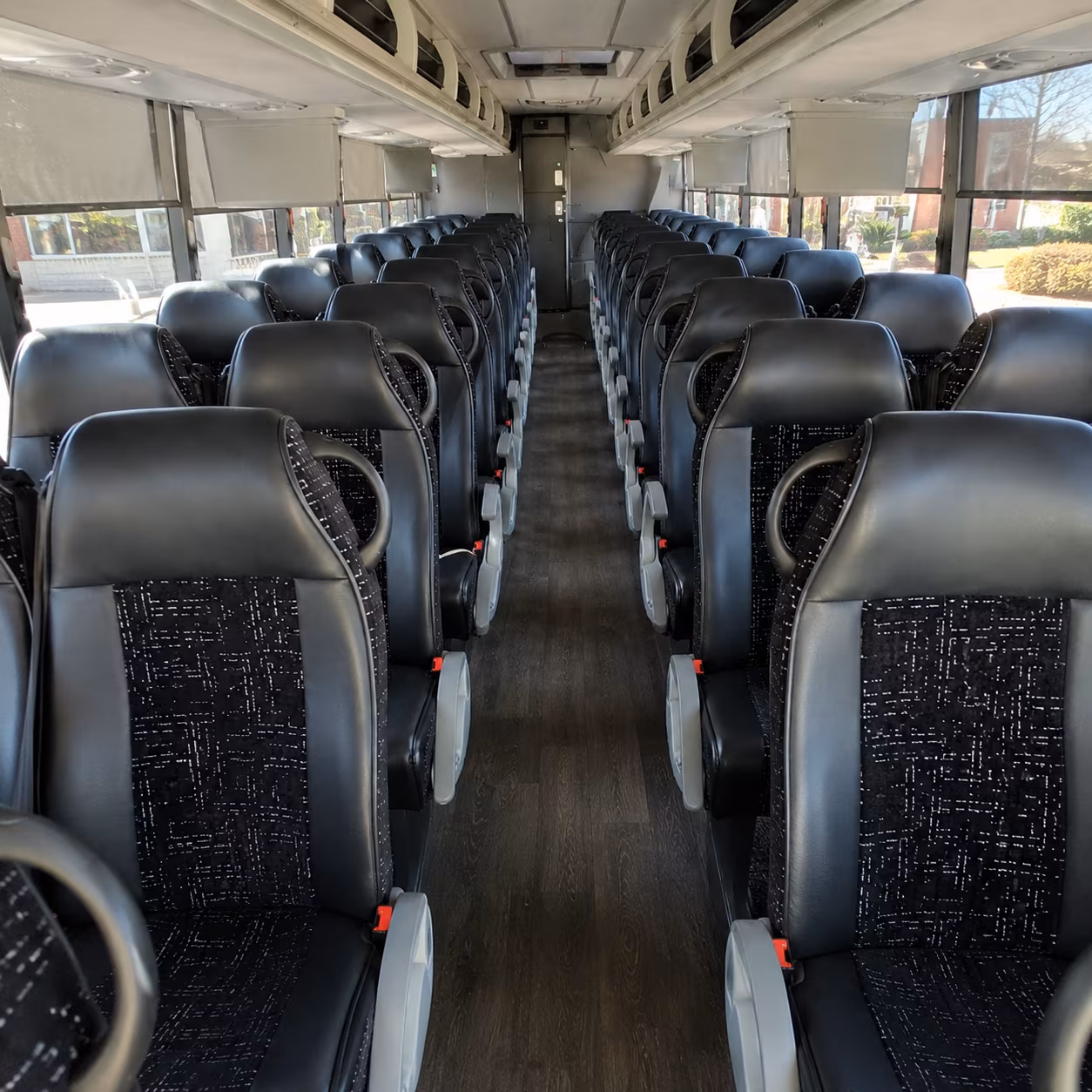 newport news 54 passenger charter bus inside