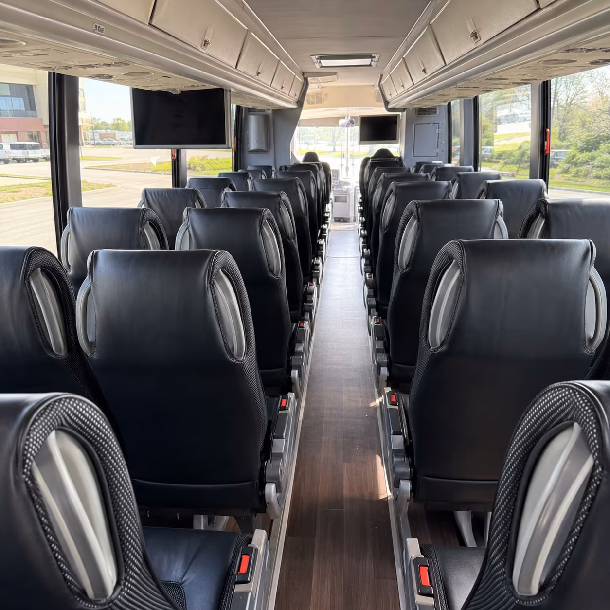 newport news 56 passenger charter bus inside