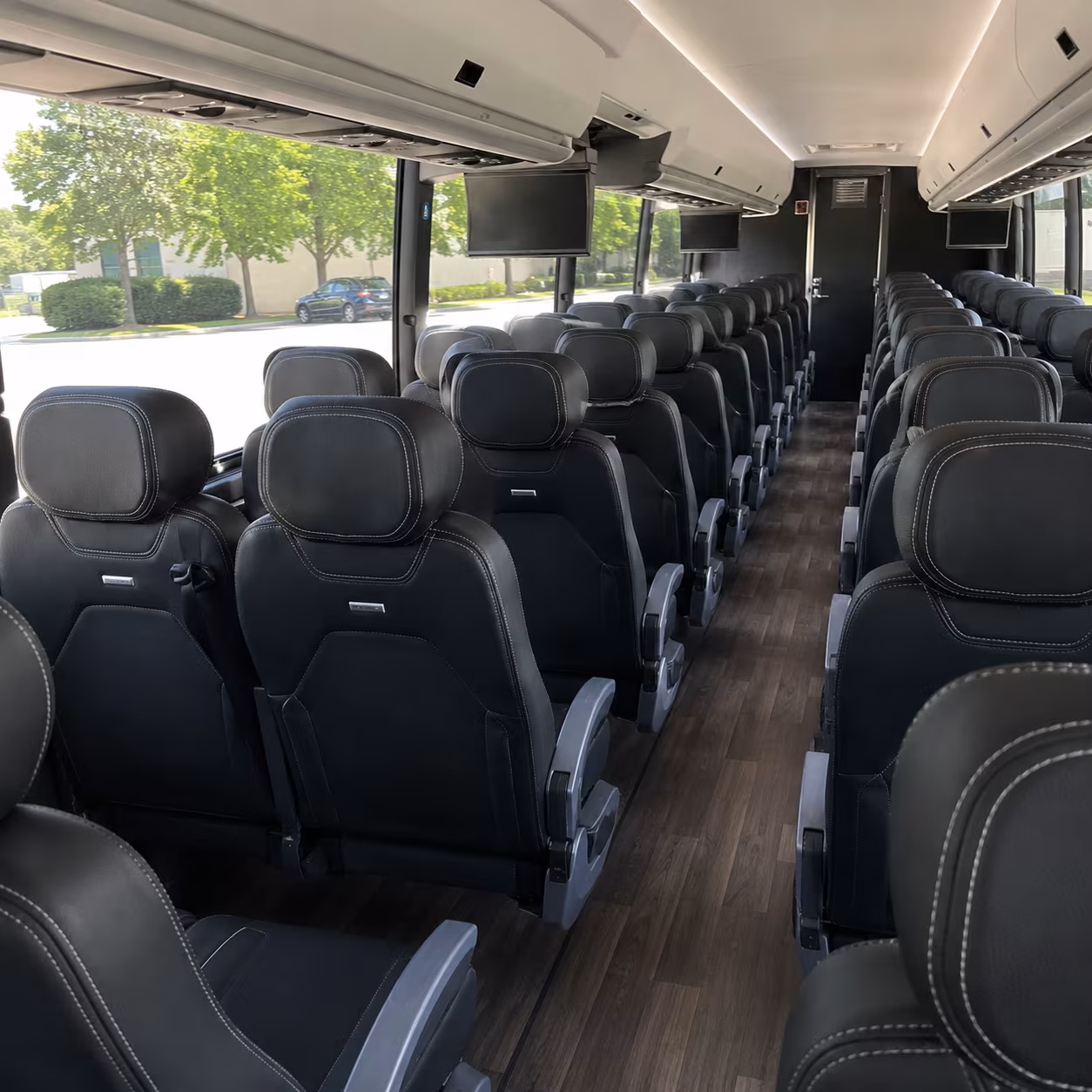 newport news 56 passenger charter bus interior