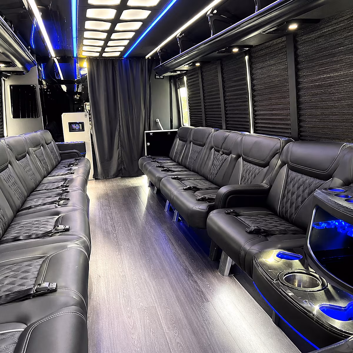 newport news party bus interior