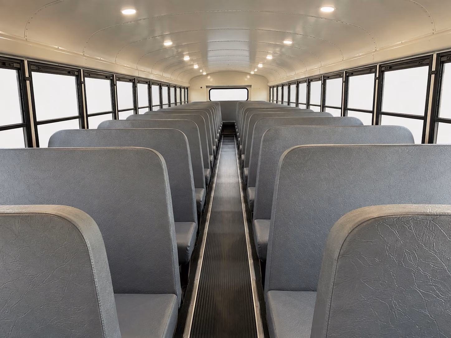 newport news school bus inside